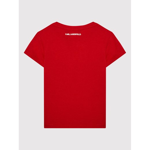 KARL LAGERFELD T-Shirt Z15353 S Czerwony Regular Fit Karl Lagerfeld 12Y MODIVO