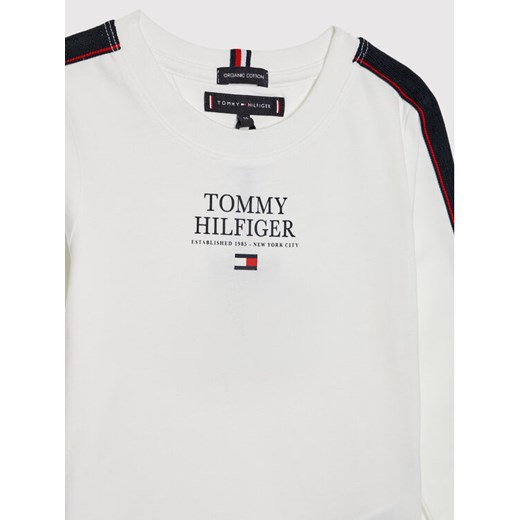 Tommy Hilfiger Bluzka Msw Tape Th Logo KB0KB07075 M Biały Regular Fit Tommy Hilfiger 7Y MODIVO wyprzedaż