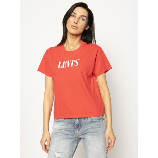 Levi's® T-Shirt Graphic Varsity Tee 90s 69973-0070 Czerwony Regular Fit XS promocyjna cena MODIVO