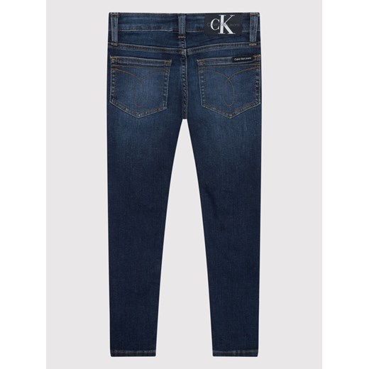 Calvin Klein Jeans Jeansy Ess IB0IB01073 Granatowy Skinny Fit 16 okazyjna cena MODIVO