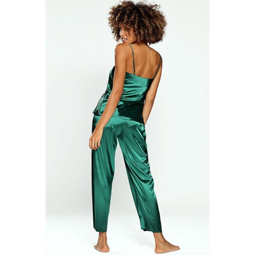 Sadie piżama satynowa, Kolor zielono-czarny, Rozmiar XS, DKaren ze sklepu Intymna w kategorii Piżamy damskie - zdjęcie 137654554