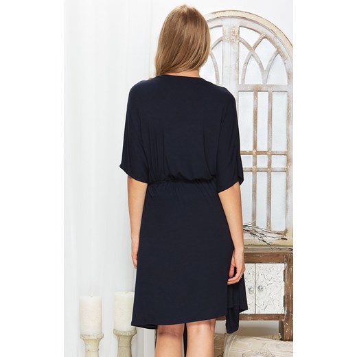 Szlafrok 54/2-179V/206, Kolor granatowy, Rozmiar S/M, Miss Fabio ze sklepu Intymna w kategorii Szlafroki damskie - zdjęcie 137656013