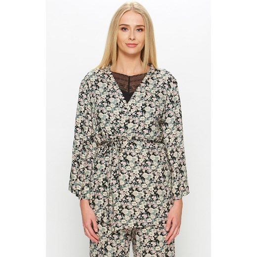 54/11-t2/7 spodnie piżamowe, Kolor czarny-wzór, Rozmiar XL, Miss Fabio ze sklepu Intymna w kategorii Piżamy damskie - zdjęcie 137656044