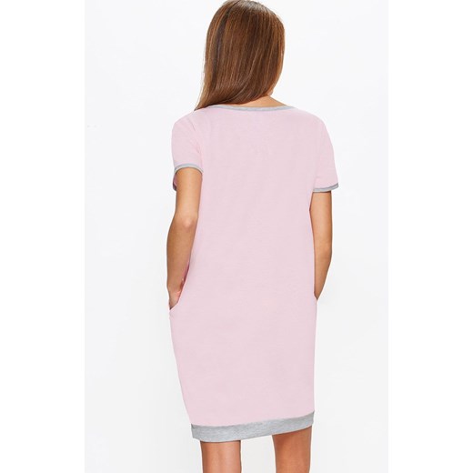 Koszula nocna 67/5-38/144A, Kolor róż pudrowy, Rozmiar S, Miss Fabio ze sklepu Intymna w kategorii Koszule nocne - zdjęcie 137656412