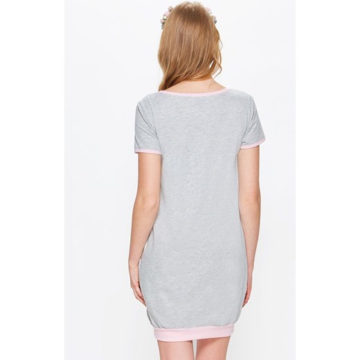Koszula nocna 67/5-38/04c, Kolor szary-wzór, Rozmiar XS, Miss Fabio ze sklepu Intymna w kategorii Koszule nocne - zdjęcie 137656422