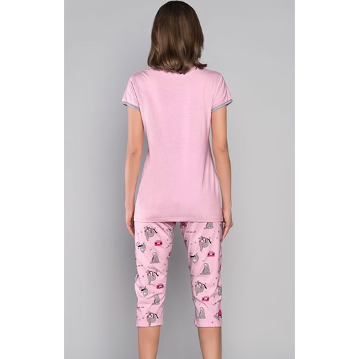 LALIMA piżama damska kr.3/4, Kolor różowy, Rozmiar XL, Italian Fashion Italian Fashion XL wyprzedaż Intymna