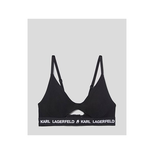 Karl Lagerfeld biustonosz braletka Peephole Logo 211W2101, Kolor czarny, Rozmiar Karl Lagerfeld S Intymna wyprzedaż