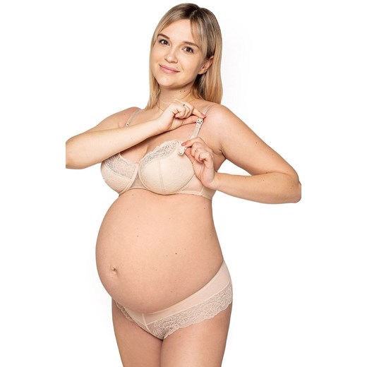 Biustonosz semi-soft usztywniany do karmienia beżowy Soul, Kolor beżowy, Rozmiar 75C, Momtobe ze sklepu Intymna w kategorii Bielizna ciążowa - zdjęcie 137662271