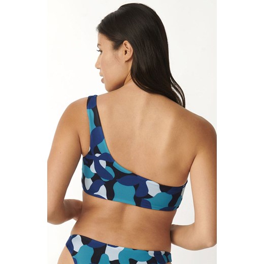 Sloggi Shore Flower Horn top kąpielowy dwustronny 10210859, Kolor niebiesko-czarny, Rozmiar M, Sloggi ze sklepu Intymna w kategorii Stroje kąpielowe - zdjęcie 137664753