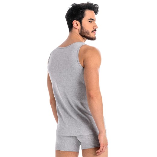 Szary podkoszulek męski tank top Eli 1301, Kolor szary, Rozmiar 3XL, Teyli ze sklepu Intymna w kategorii Majtki męskie - zdjęcie 137665040
