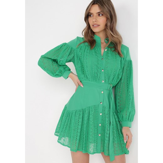 Zielona Sukienka Callessa ze sklepu Born2be Odzież w kategorii Sukienki - zdjęcie 137687700