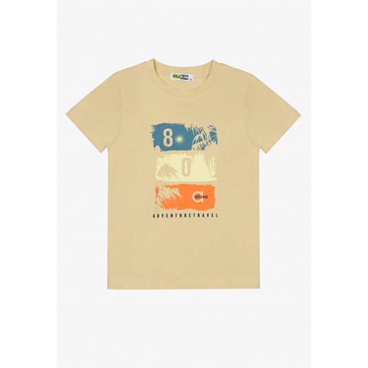 Beżowa T-shirt Hyryllis 158-164 Born2be Odzież