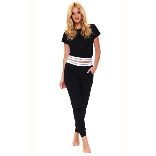 Piżama z krótkim topem PM.9736.BLACK, Kolor czarno-biały, Rozmiar XL, Doctor Nap Doctor Nap XL promocyjna cena Intymna