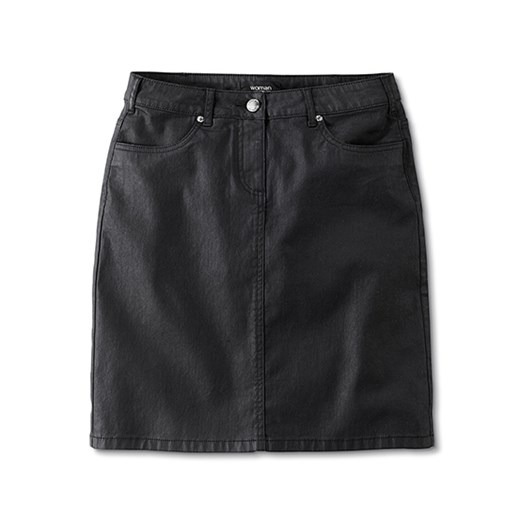 Spódnica dżinsowa tchibo czarny spódnica