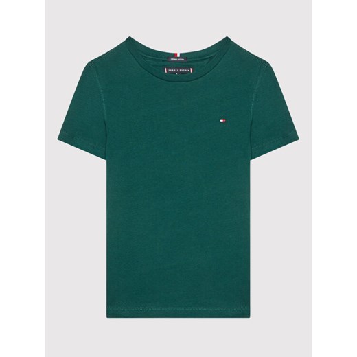 Tommy Hilfiger T-Shirt Essential KB0KB06879 Zielony Regular Fit Tommy Hilfiger 14Y MODIVO okazyjna cena