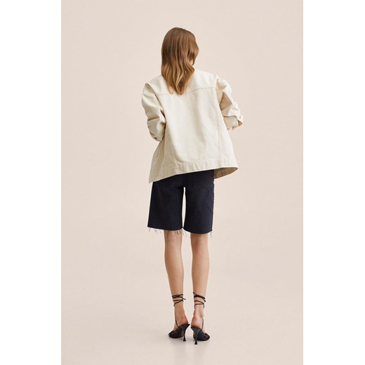 Mango kurtka jeansowa Dafne damska kolor beżowy przejściowa oversize Mango XS ANSWEAR.com