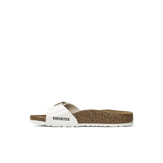 Klapki damskie lakierowane białe Birkenstock Madrid BF 40 Sneaker Peeker