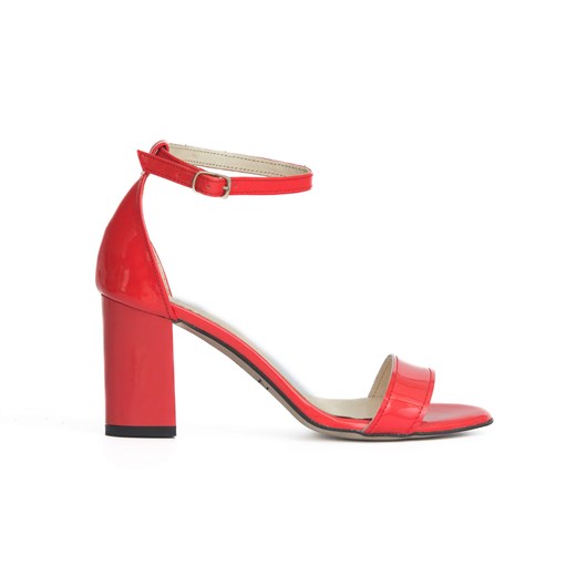 letnie czółenka na obcasie - skóra naturalna - model 342 - kolor koralowy lakier Zapato 39 zapato.com.pl