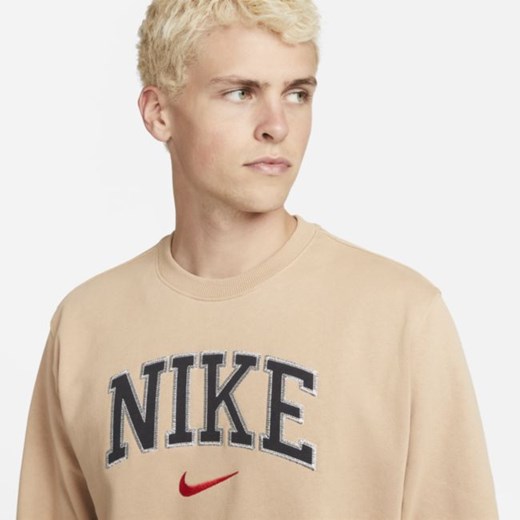 Męska bluza dresowa z dzianiny w stylu retro Nike Sportswear - Brązowy Nike S Nike poland