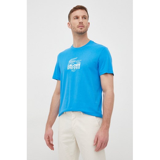 Lacoste t-shirt bawełniany z nadrukiem Lacoste L ANSWEAR.com