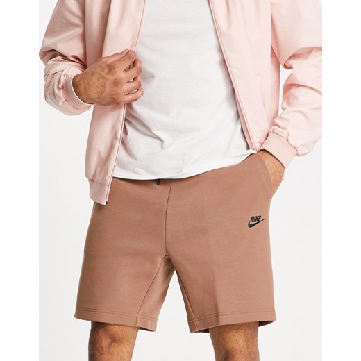 Nike – Tech Fleece – Brązowe szorty polarowe-Brązowy Nike L Asos Poland