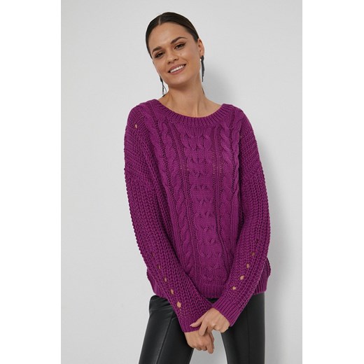 Sweter damski z dzianiny fioletowy Medicine XS wearmedicine wyprzedaż
