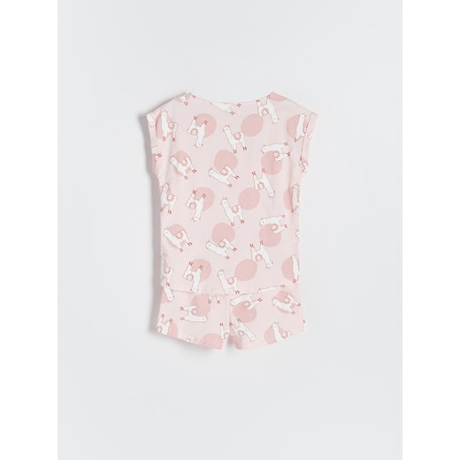 Reserved - Dwuczęściowa piżama w lamy - Różowy Reserved 122/128 Reserved