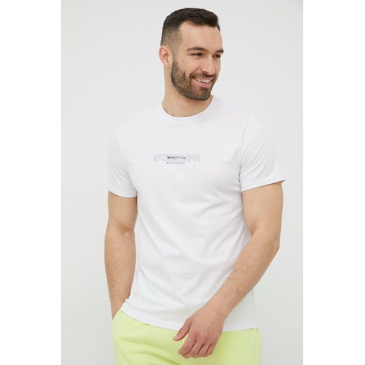 4F t-shirt męski kolor biały z nadrukiem M ANSWEAR.com