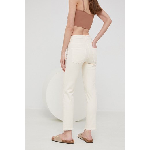 Answear Lab jeansy damskie kolor beżowy high waist Answear Lab XS ANSWEAR.com
