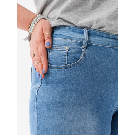 Spodnie damskie jeansowe Plus Size 130PLR - niebieskie Edoti.com 48 Edoti.com
