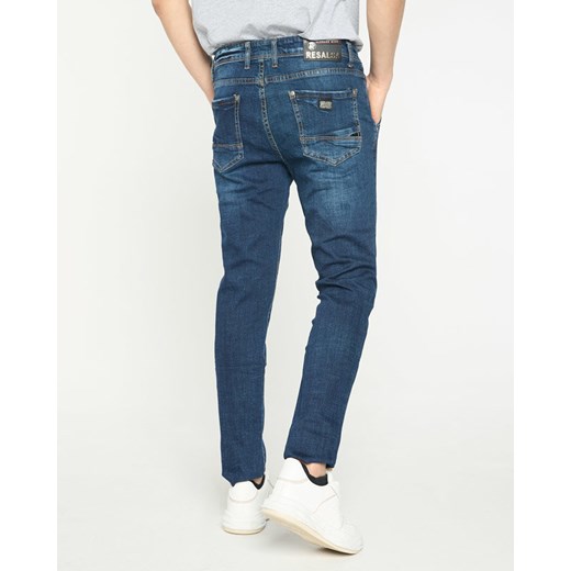 Granatowe jeansy męskie z prostymi nogawkami - Odzież Royalfashion.pl S - 36 royalfashion.pl