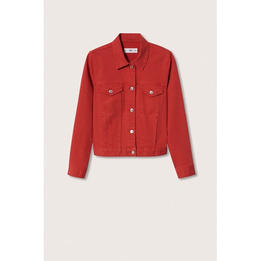 Mango kurtka jeansowa Vicky damska kolor czerwony przejściowa Mango M ANSWEAR.com