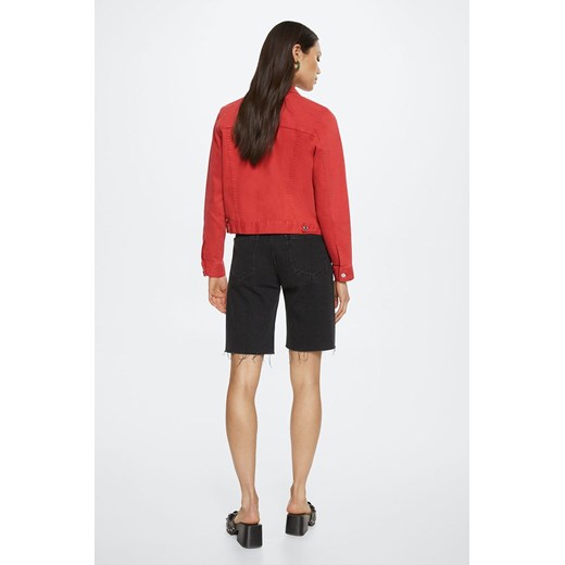 Mango kurtka jeansowa Vicky damska kolor czerwony przejściowa Mango S ANSWEAR.com