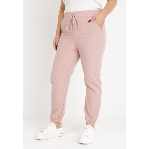 Różowe Spodnie Euphothee ze sklepu Born2be Odzież w kategorii Spodnie damskie - zdjęcie 138012072