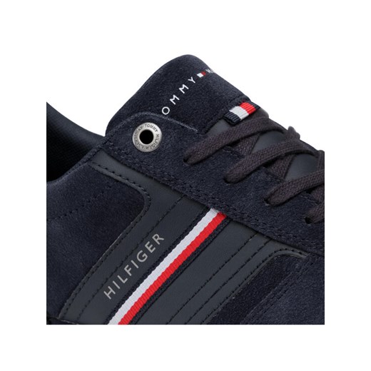 Tommy Hilfiger Sneakersy Iconic Suede Runner FM0FM03001 Granatowy Tommy Hilfiger 40 promocyjna cena MODIVO