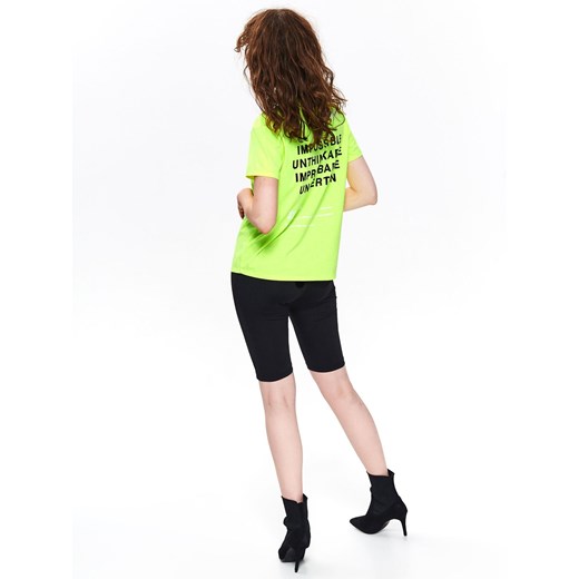 Neonowy t-shirt damski z nadrukiem Top Secret 36 wyprzedaż Top Secret