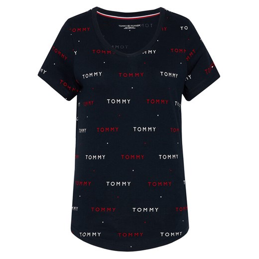 Tommy Hilfiger T-Shirt Print UW0UW02846 Granatowy Regular Fit Tommy Hilfiger XS okazyjna cena MODIVO