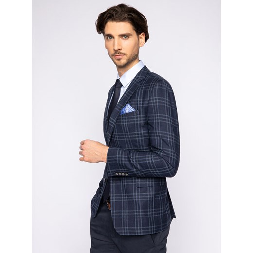 Strellson Marynarka Alzer 30019200 Granatowy Slim Fit Strellson 52 MODIVO promocja