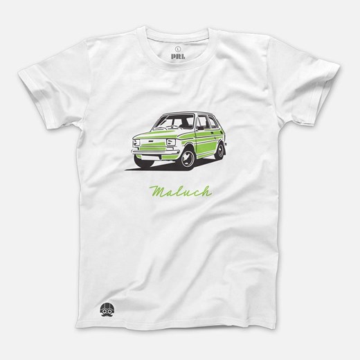 Koszulka motoryzacyjna z kultowym Maluchem 126P "Mały Fiat" Klasykami.pl S, M, L, XL, XXL sklep.klasykami.pl