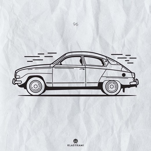 Bluza z samochodem SAAB 96 Klasykami.pl sklep.klasykami.pl