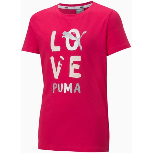 Różowa bluzka dziewczęca Puma 