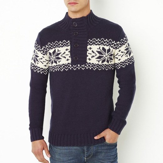 Sweter żakardowy la-redoute-pl czarny akryl