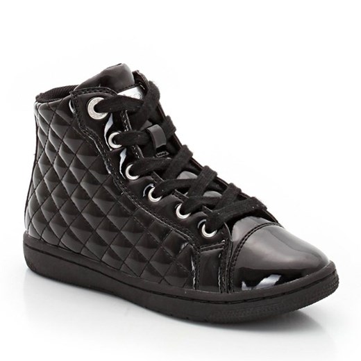 Buty sportowe wysokie, zapinane na rzepy la-redoute-pl czarny markowy