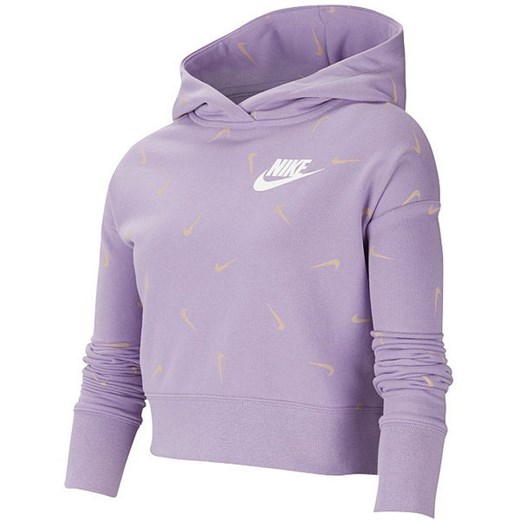 Bluza dziewczęca Sportswear Cropped Pullover French Terry Nike Nike 158-170 okazyjna cena SPORT-SHOP.pl
