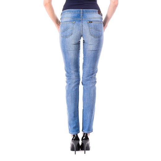 Jeansy Lee Lynn Low Skinny "Blue Favourite" be-jeans niebieski dopasowane