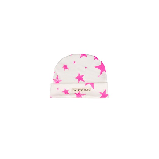 Czapka Baby Beanie Pink Stars biała misslemonade bezowy czapka