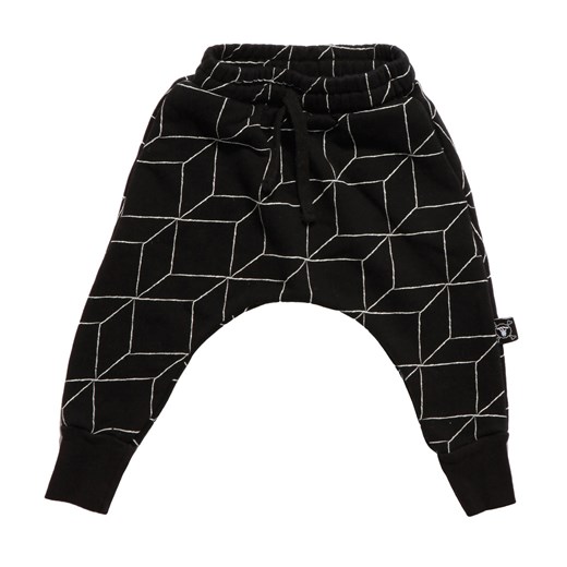 Spodnie Pants Baggy Grid black czarne nadruk biały misslemonade czarny bawełniane