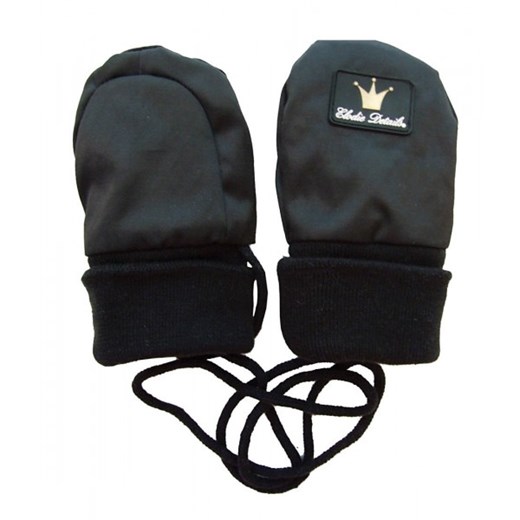 Elodie Details - rękawiczki Black Edition r.0-6 msc. moda-mini czarny łatki