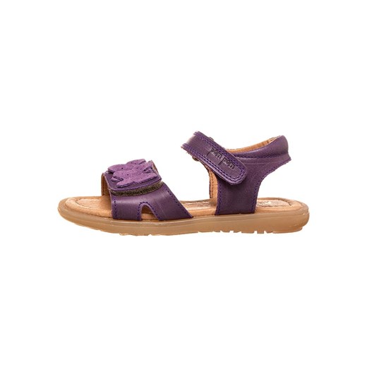 Skórzane sandały w kolorze fioletowym Pom Pom 29 wyprzedaż Limango Polska