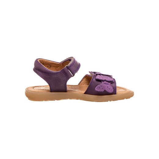 Skórzane sandały w kolorze fioletowym Pom Pom 27 promocyjna cena Limango Polska